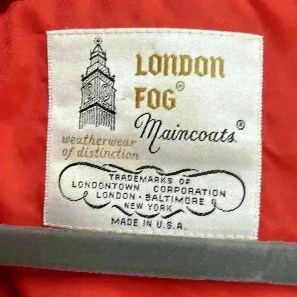 Vintage 1970’s London Fog Maincoats Red Trench Coat Size 10 P Made In USA - Picture 2 of 14